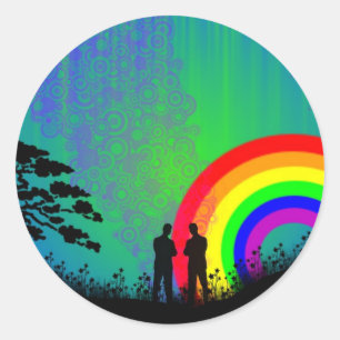 Sommertraum Mitternacht Runder Aufkleber