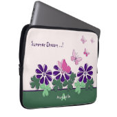 Sommertraum ...! Pink Butterfly Flutter Name Laptopschutzhülle (Vorne Rechts)