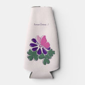 Sommertraum Rosa Lila Blume Schmetterling Flaschenkühler (Vorderseite)