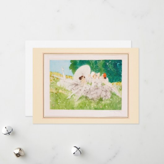 Sommerträume, 1934 von Louis Icart Feiertagskarte (Vorderseite/Rückseite Beispiel)