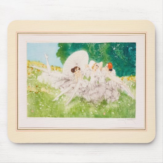 Sommerträume, 1934 von Louis Icart Mousepad (Vorne)