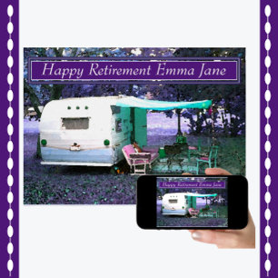 Sommerträume Vintage-Camper Glücklicher Ruhestand