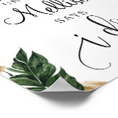 Sommertropische Blätter - Countdown-Zeichen für Bl Poster (Ecke)