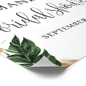 Sommertropische Blätter Goldmedaille Brautparty Em Poster (Ecke)