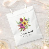 Sommertropische Blume Hochzeitskuchen Geschenktütchen (Ausgeschnitten)