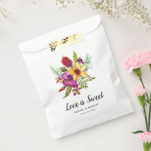 Sommertropische Blume Hochzeitskuchen Geschenktütchen (Versiegelt)