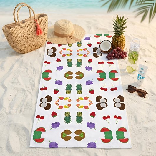 Sommertropische Früchte Strandtuch