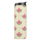 Sommertumbler von rosa Wassermelonen, 16oz isolier Thermosbecher (Nach links gedreht)