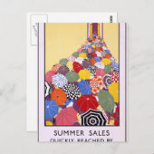 Sommerumsätze schnell erreichbar mit Untergrund Postkarte (Vorne/Hinten)