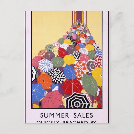 Sommerumsätze schnell erreichbar mit Untergrund Postkarte (Vorderseite)