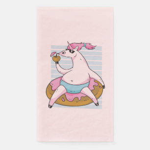 Sommerunicorn auf Donut Infleable Serviette