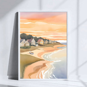 Sommeruntergang   Martha’s Vineyard Aquarell Poster