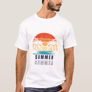 Sommeruntergangs-T-Shirt – Tropisches Strandurlaub T-Shirt