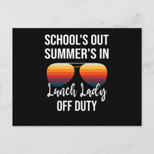 Sommerurlaub Abschluss Mittag-Schulessen Mittagess Postkarte