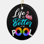 Sommerurlaub am Dreh des Pools ist besser Keramik Ornament (Links)