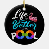 Sommerurlaub am Dreh des Pools ist besser Keramik Ornament (Hinten)