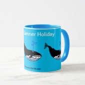 Sommerurlaub am Meer - Blaues WASSER Tasse (VorderseiteRechts)