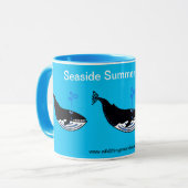 Sommerurlaub am Meer - Blaues WASSER Tasse (Vorderseite Links)
