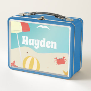 Sommerurlaub am Meer Personalisiert Metall Brotdose