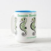 Sommerurlaub am Meer - Seepferde Zweifarbige Tasse (Vorderseite Links)
