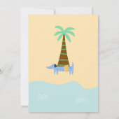 Sommerurlaub am Strand Geburtstag Einladung (Rückseite)