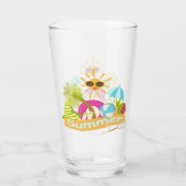 Sommerurlaub am Strand lächelnd Sonne in Sonnenbri Glas (Rückseite)