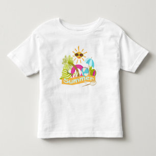 Sommerurlaub am Strand lächelnd Sonne in Sonnenbri Kleinkind T-shirt