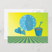 Sommerurlaub am Strand Postkarte (Vorne/Hinten)