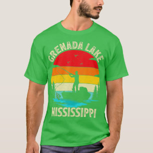 Sommerurlaub Angeln Vintag Mississippi Grenad T-Shirt
