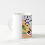 Sommerurlaub Cartoon Reiseplakat Kaffeetasse (Vorderseite Links)