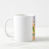 Sommerurlaub Cartoon Reiseplakat Kaffeetasse (Links)