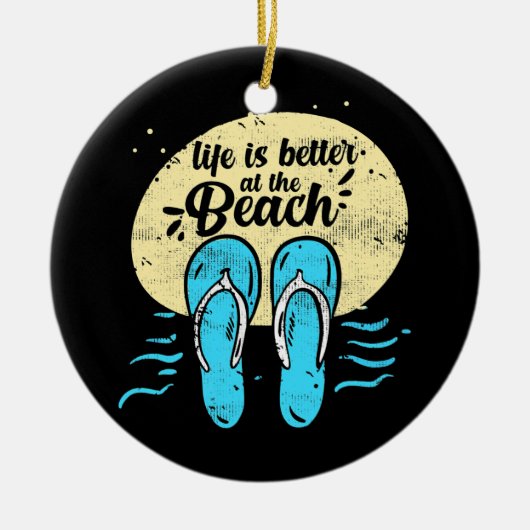 Sommerurlaub Das Leben im Schwimmen ist besser Keramik Ornament (Vorne)