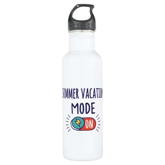 Sommerurlaub eingeschaltet edelstahlflasche (Vorderseite)