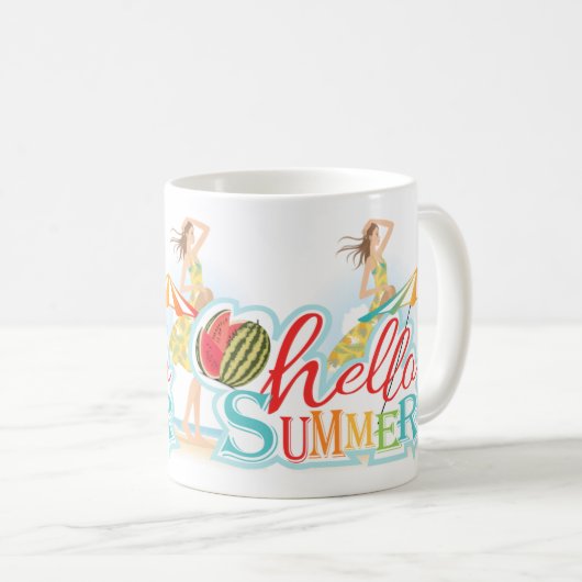 Sommerurlaub Entspannung Kaffeetasse (VorderseiteRechts)