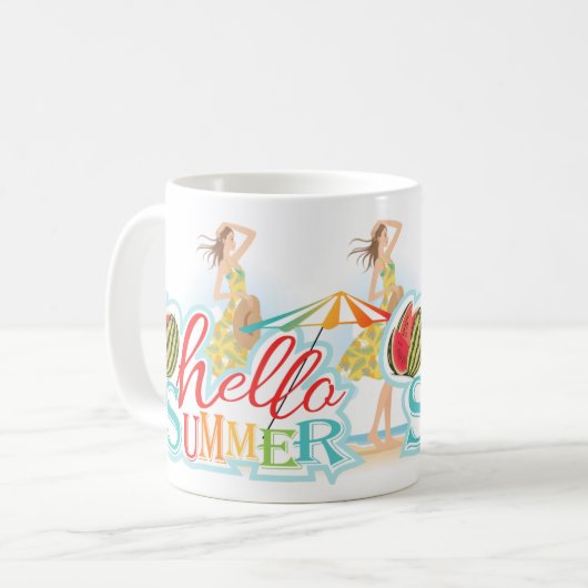 Sommerurlaub Entspannung Kaffeetasse (Vorderseite Links)