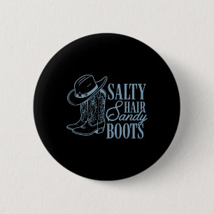 Sommerurlaub Ferien Strand Küste Cowgirl 1  Button