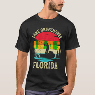Sommerurlaub Fischen Vintag Florida Okeechobee T-Shirt
