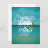 Sommerurlaub genießen feiertagspostkarte (Vorne/Hinten)