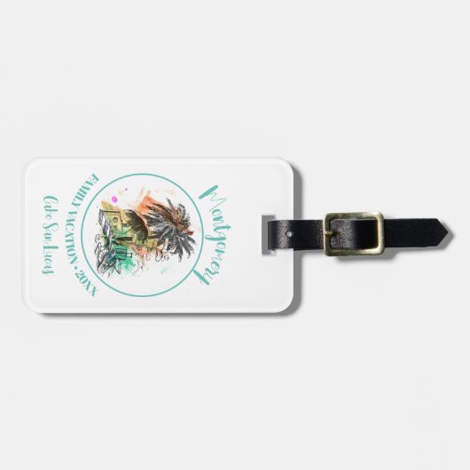 Sommerurlaub Gepäckanhänger (Vorderseite horizontal)