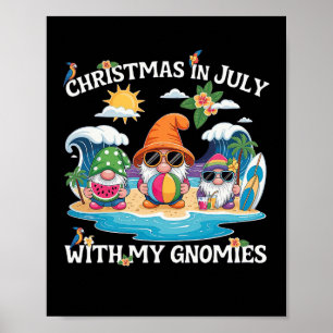 Sommerurlaub Gnomies Gnome zu Weihnachten in Ju Poster