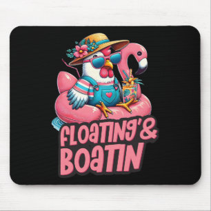 Sommerurlaub Huhn Schwimmbootfahren Sommer Vi Mousepad