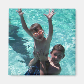 Sommerurlaub im Foto der Großeltern Magnet