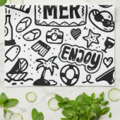 Sommerurlaub in tropischem Meer Geschirrtuch (Gefaltet)