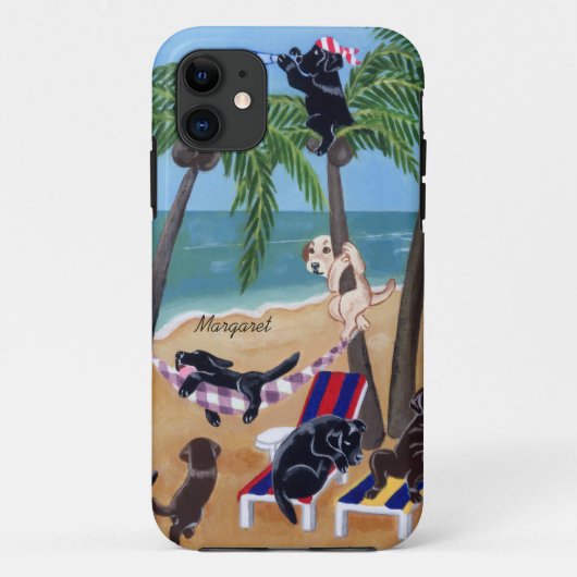 Sommerurlaub Labrador Malerei Case-Mate iPhone Hülle (Rückseite)