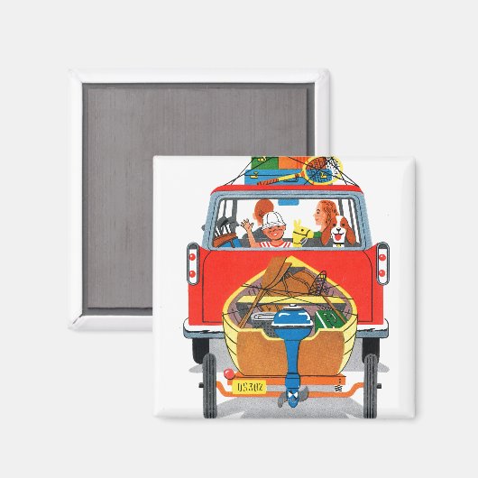 Sommerurlaub Magnet (Vorderseite/Rückseite)