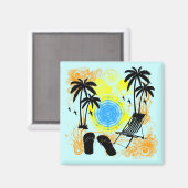 Sommerurlaub Magnet (Vorderseite/Rückseite)