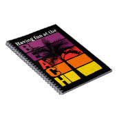 Sommerurlaub mit Spaß im Retro Beach Notizblock (Rechte Seite)