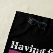 Sommerurlaub mit Spaß im Retro Beach Strandtuch (Beispiel)