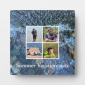 Sommerurlaub mit Wassermauergesteinen Fotoplatte (Vorderseite)