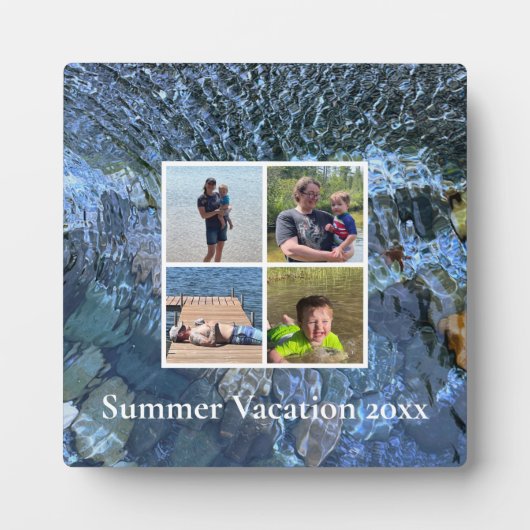 Sommerurlaub mit Wassermauergesteinen Fotoplatte (Vorderseite)